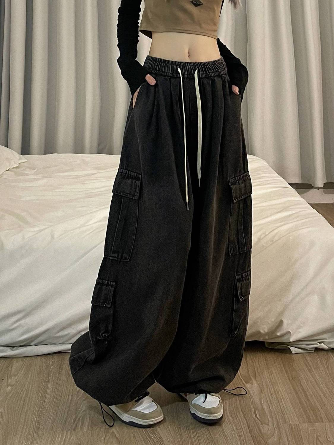 Tooling Loose Wide Leg Pants