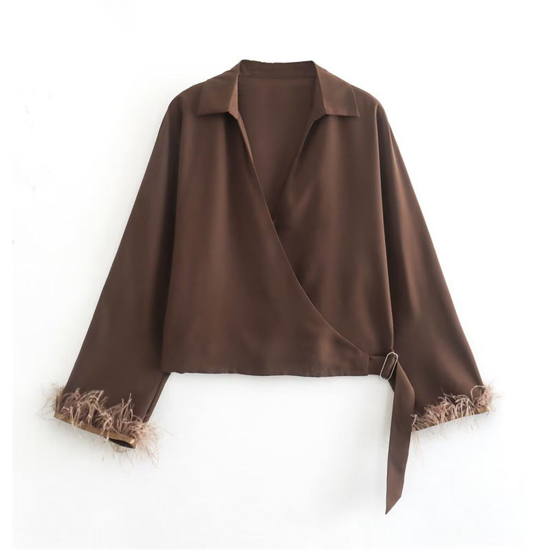 Short Silk Satin Shirt For Women
