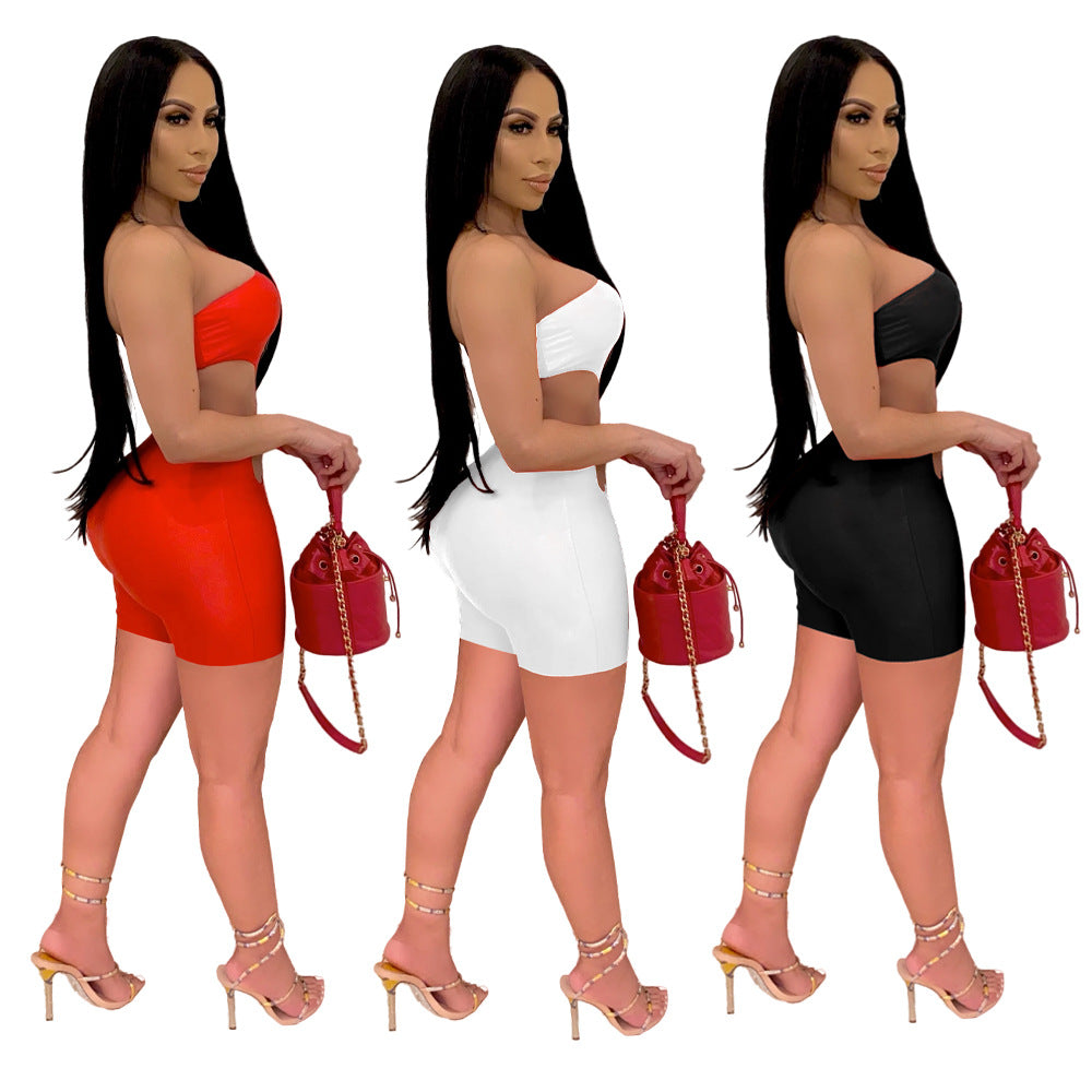 Women's Sleeveless One-piece Shorts