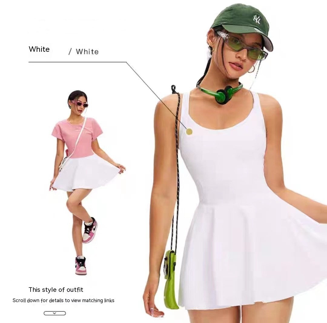 Outdoor Sports Tennis Skirt Slim Fit Anti-exposure Shorts