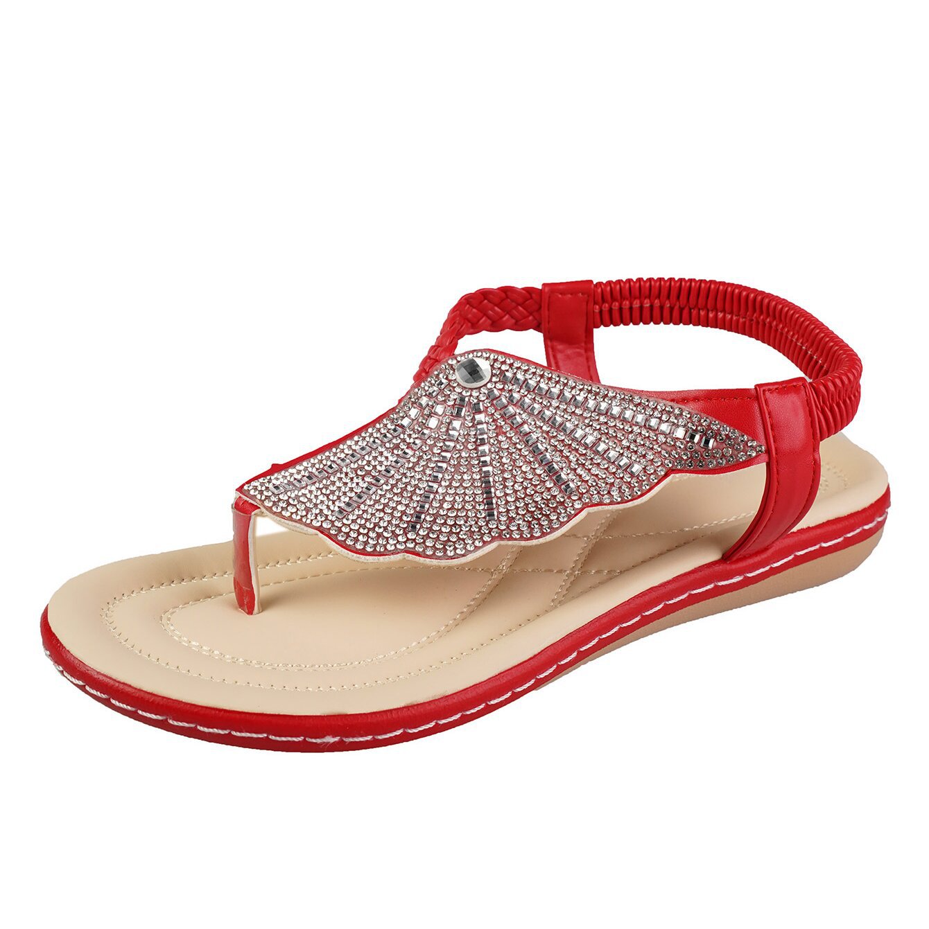 Women Fashion Casual Low Heel Flat Slides Slippers