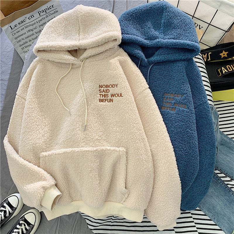 Thickened Lamb Down Furry Sweater