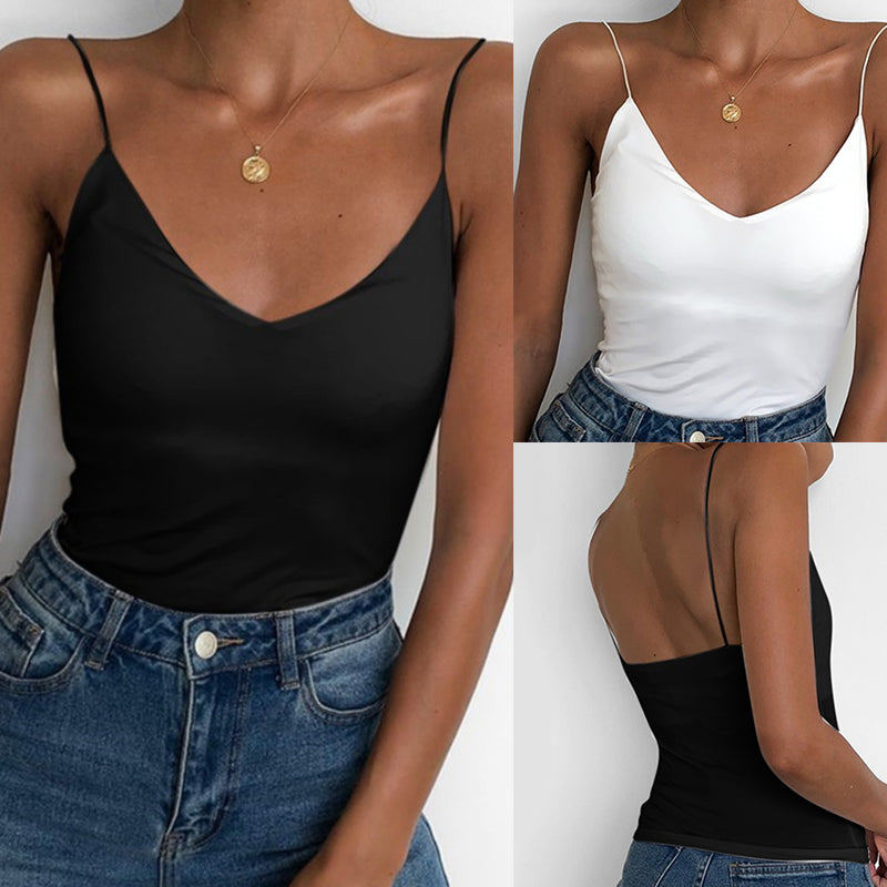 Solid Camis Vest Women Tank Tops