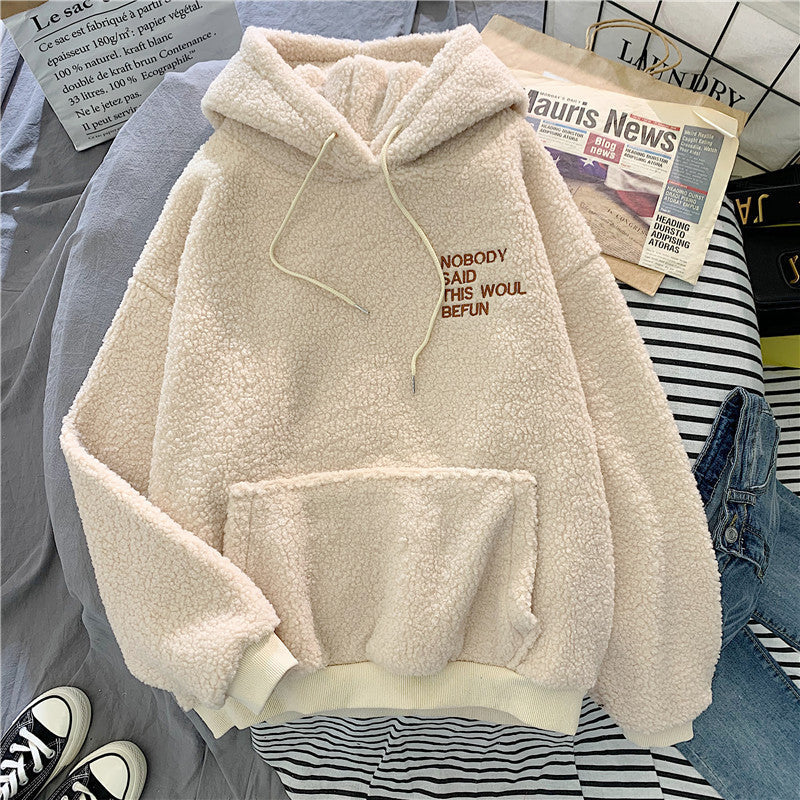 Thickened Lamb Down Furry Sweater