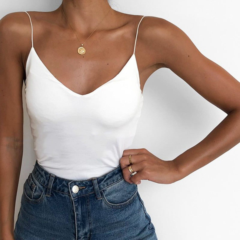 Solid Camis Vest Women Tank Tops