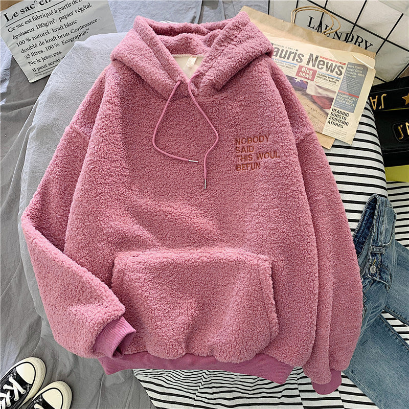 Thickened Lamb Down Furry Sweater