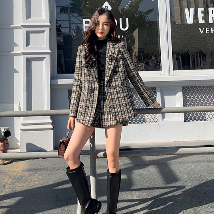 Trendy Suit Shorts Jacket For Women