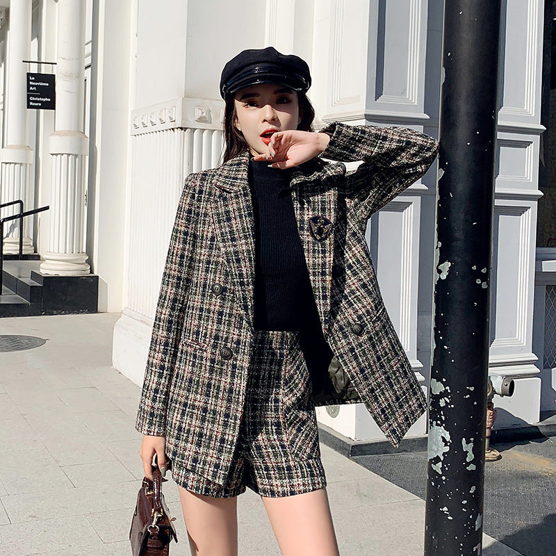 Trendy Suit Shorts Jacket For Women