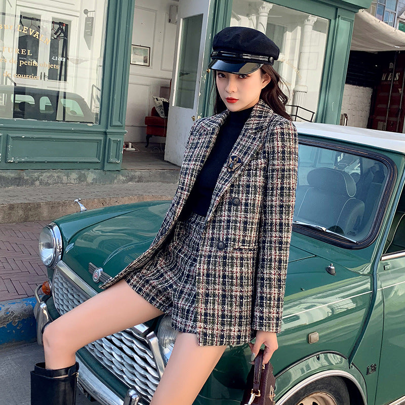 Trendy Suit Shorts Jacket For Women