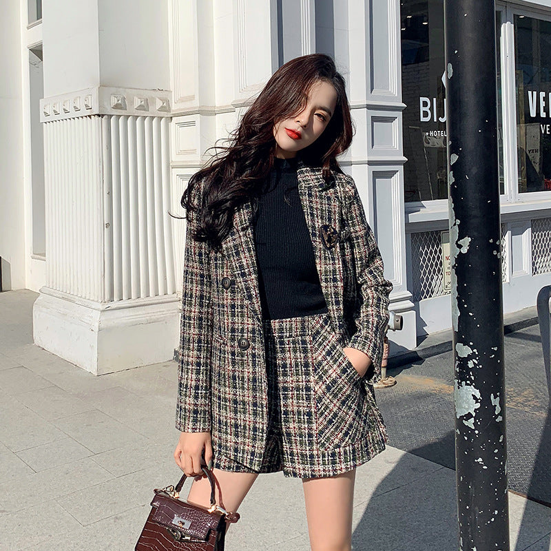 Trendy Suit Shorts Jacket For Women