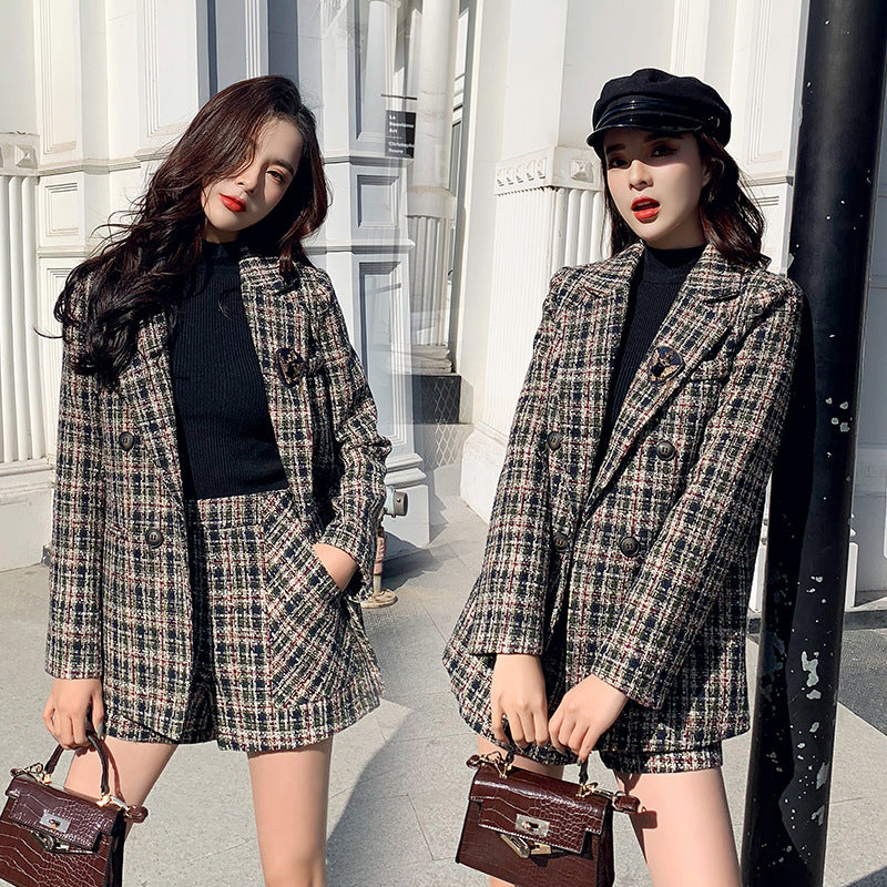 Trendy Suit Shorts Jacket For Women