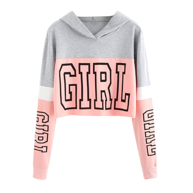 Women Crop Top Shorts Hoodies