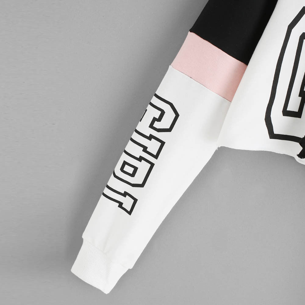 Women Crop Top Shorts Hoodies