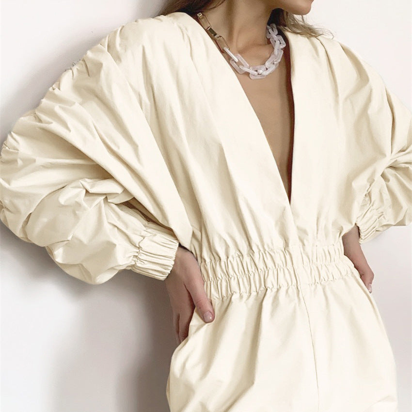 V neck High Waist jumpsuits