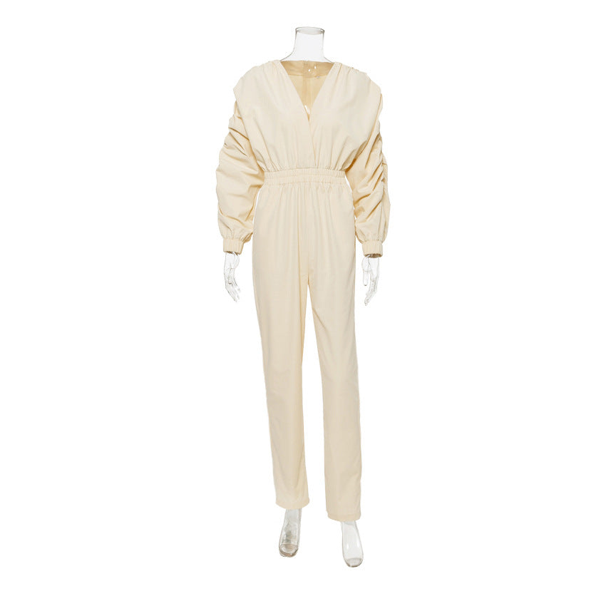 V neck High Waist jumpsuits