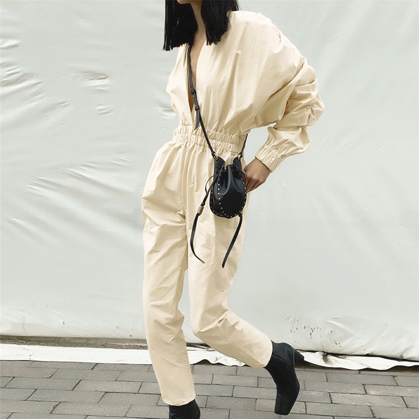 V neck High Waist jumpsuits