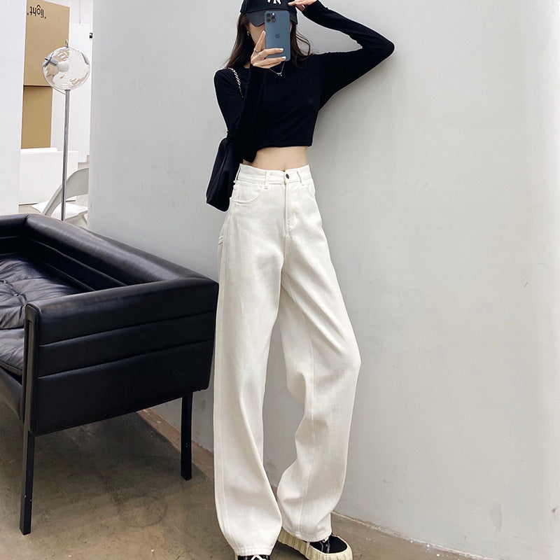 Loose Casual White Jeans Pants