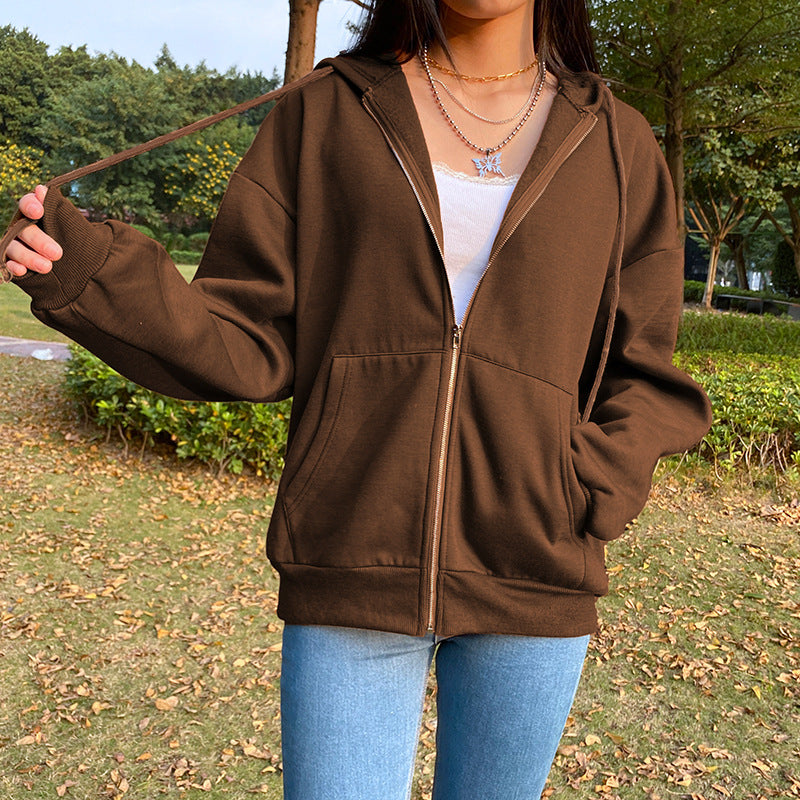 Women Zip Up Sweatshirt Hooded