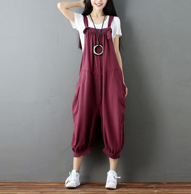 Women Casual Drop Crotch Jumpsuits