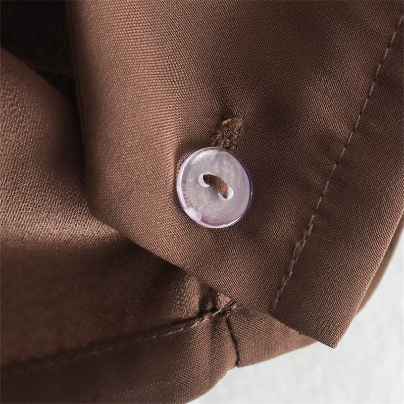 Short Silk Satin Shirt For Women