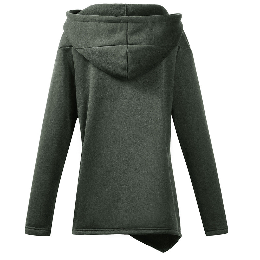 Diagonal zip sweatshirt