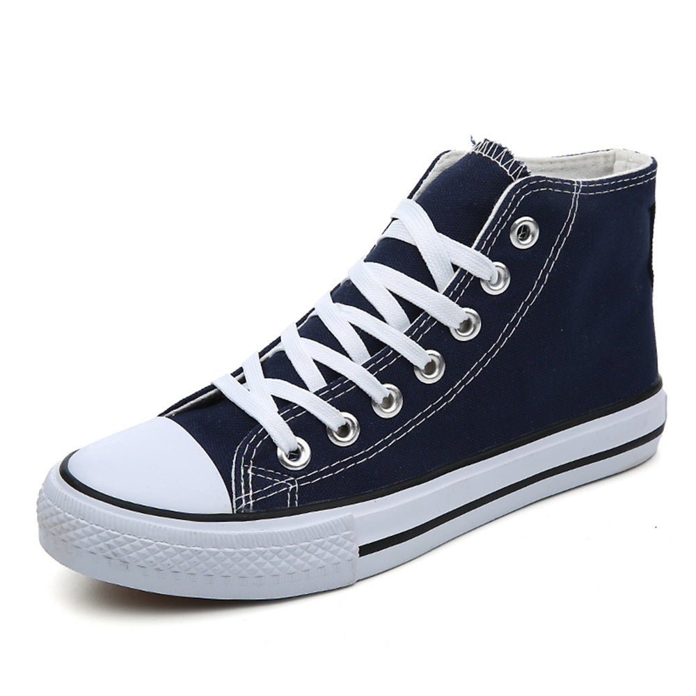 High-top Canvas Pure Color Shoes For Women