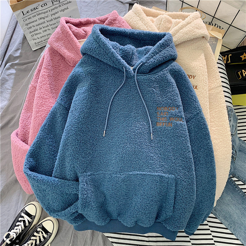 Thickened Lamb Down Furry Sweater