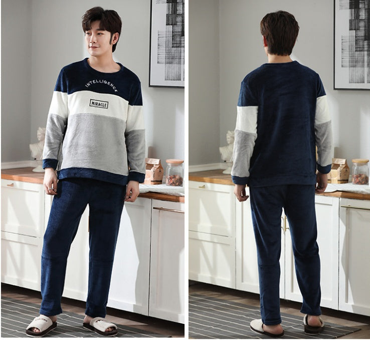 Comfortable Round Neck Warm Home Wear Casual Pajama Sets