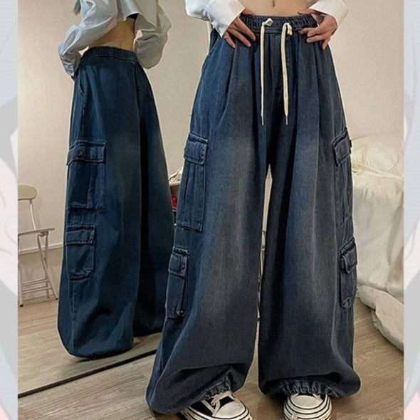 Tooling Loose Wide Leg Pants