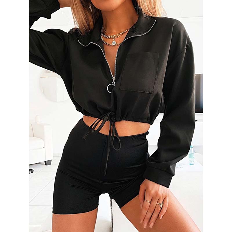 Women Short Streetwear Sexy Hoodie