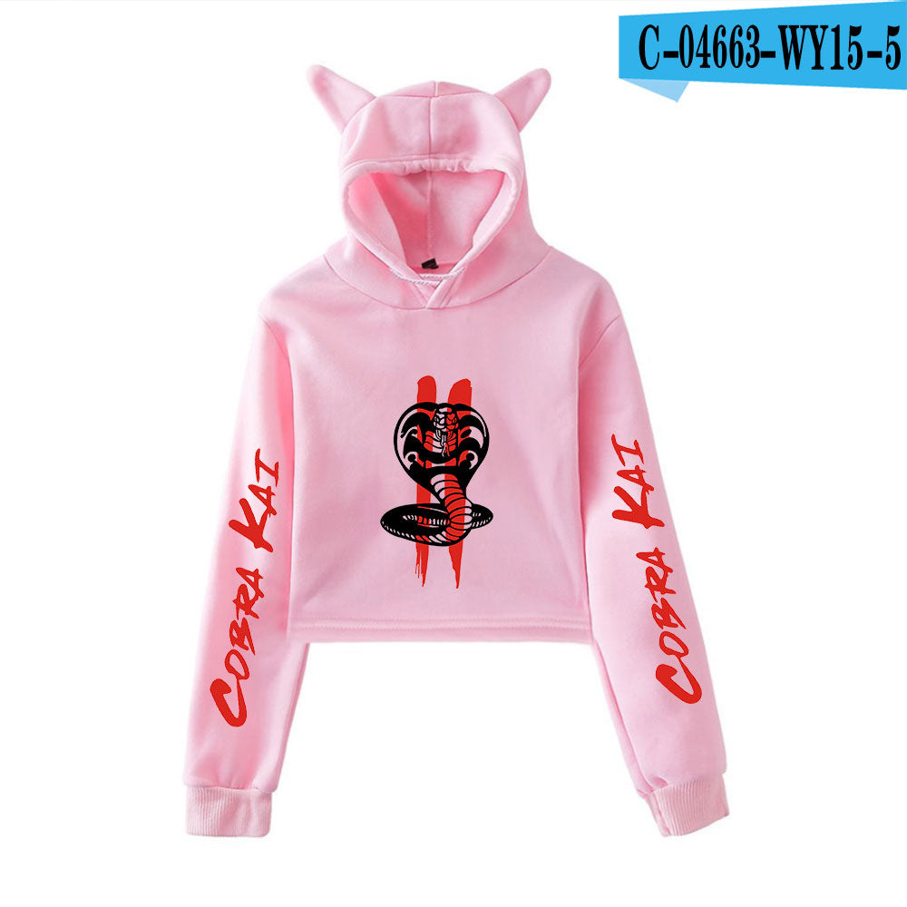 Printed cropped sweatshirt