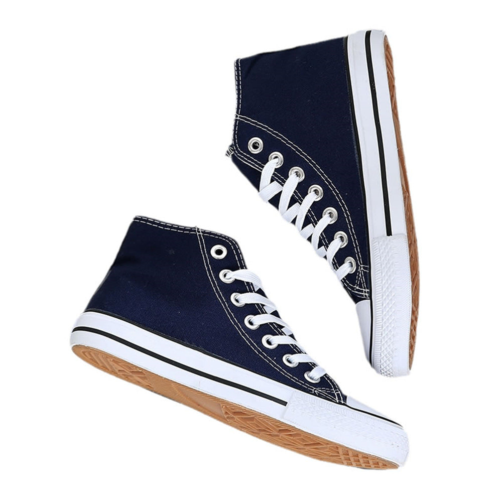 High-top Canvas Pure Color Shoes For Women