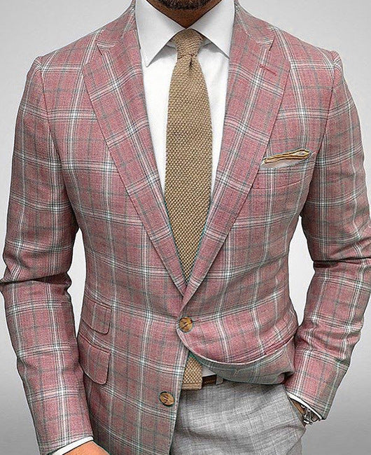 Casual Slim Fit Men's Striped Blazer