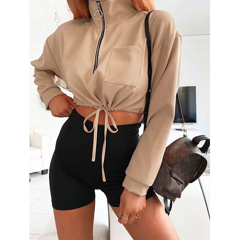 Women Short Streetwear Sexy Hoodie