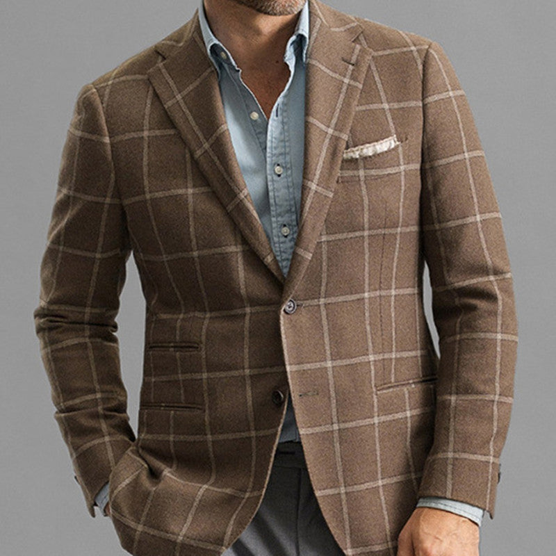Casual Slim Fit Men's Striped Blazer