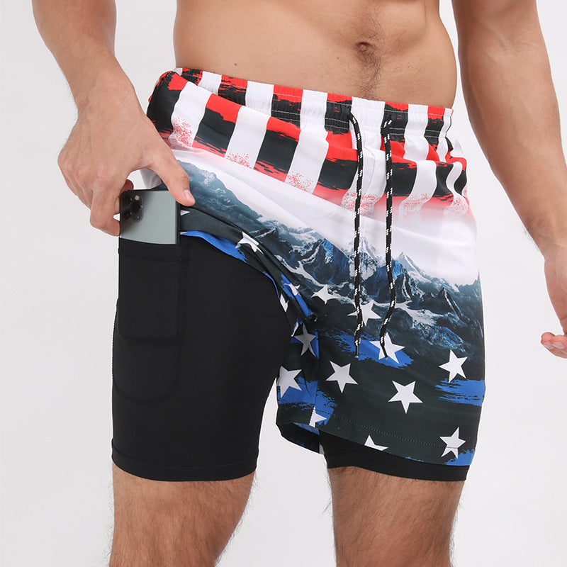 Double Layer Casual Sport And Beach Shorts