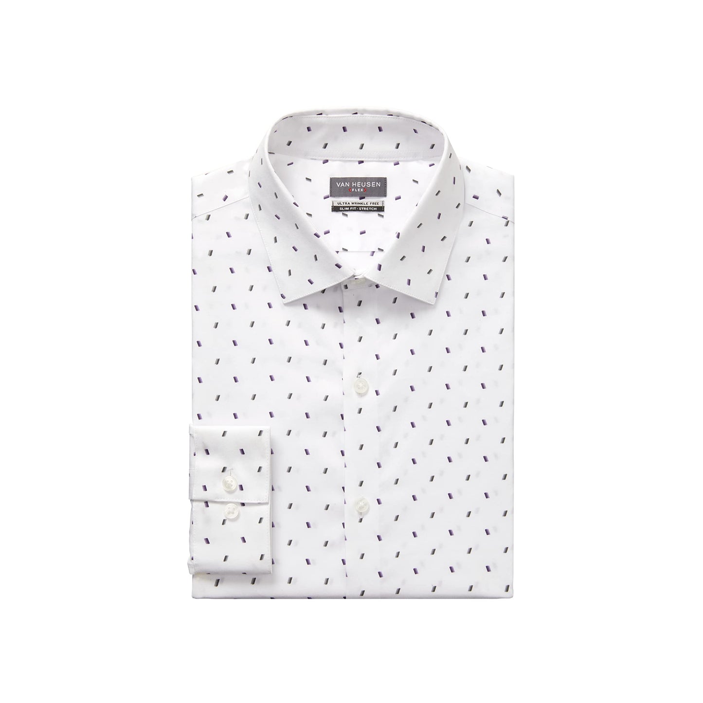 Van Heusen Men's Dress Shirt Slim Fit Ultra Wrinkle Free Flex Collar Stretch, Concord, 15"-15.5" Neck 32"-33" Sleeve
