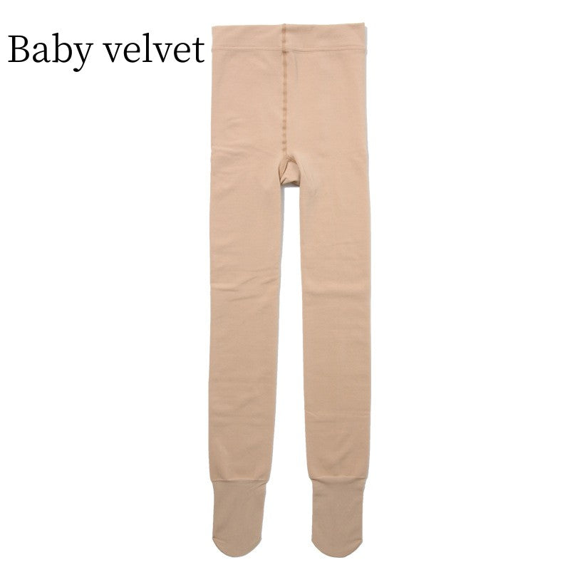 Extra Large Plus Velvet Skin Color Leggings