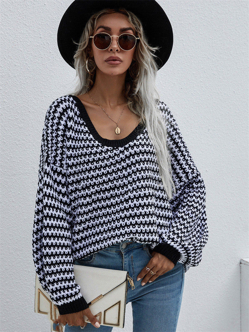 Striped Sweater V-Neck Sweater
