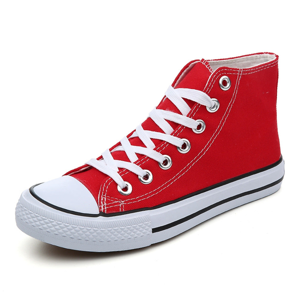 High-top Canvas Pure Color Shoes For Women