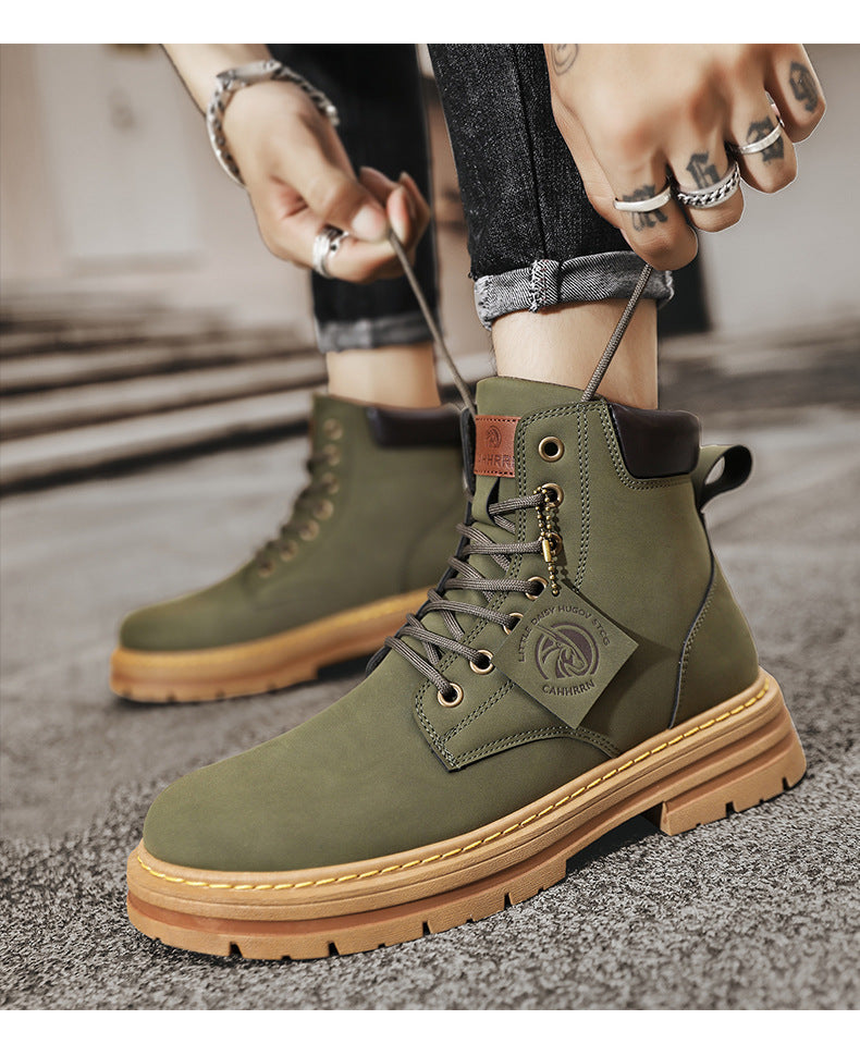 Plus Size Vintage Leather Worker Boot