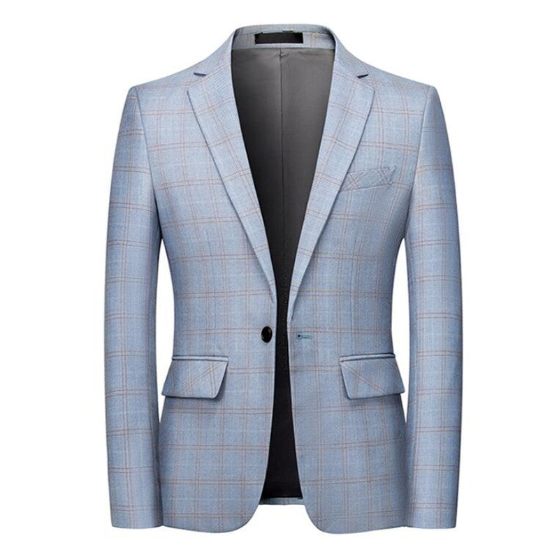 Men's Slim Fit Small Check Blazer