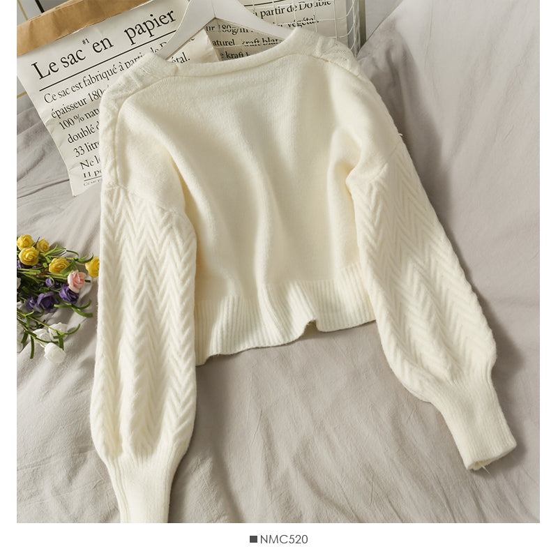 Three Button Short Cardigan