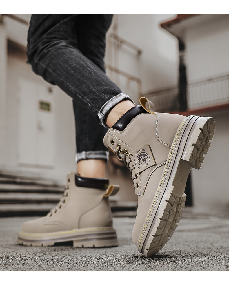 Plus Size Vintage Leather Worker Boot