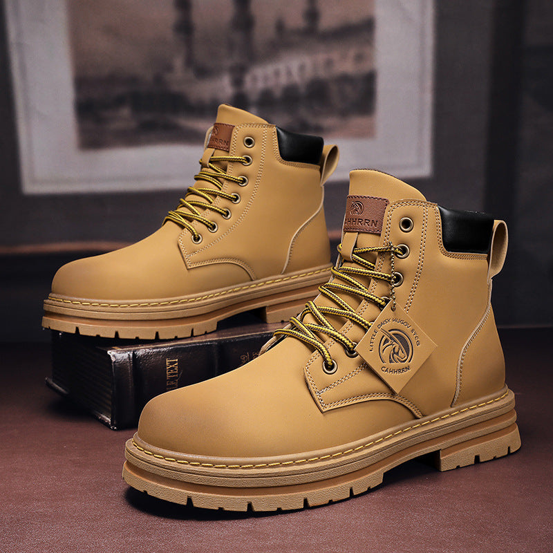 Plus Size Vintage Leather Worker Boot