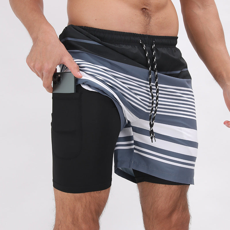 Double Layer Casual Sport And Beach Shorts