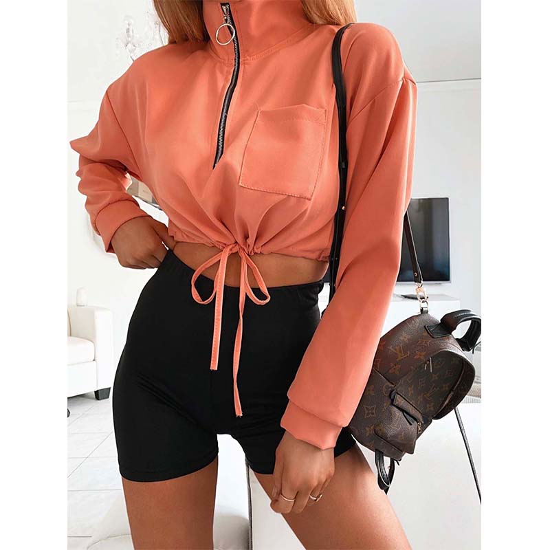 Women Short Streetwear Sexy Hoodie