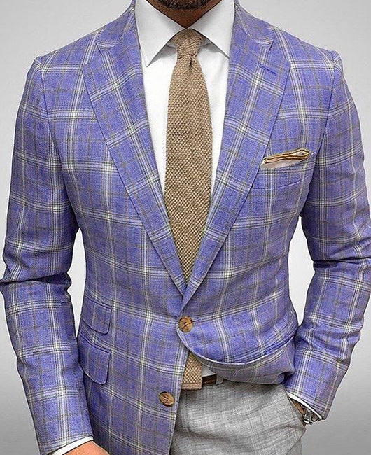 Casual Slim Fit Men's Striped Blazer