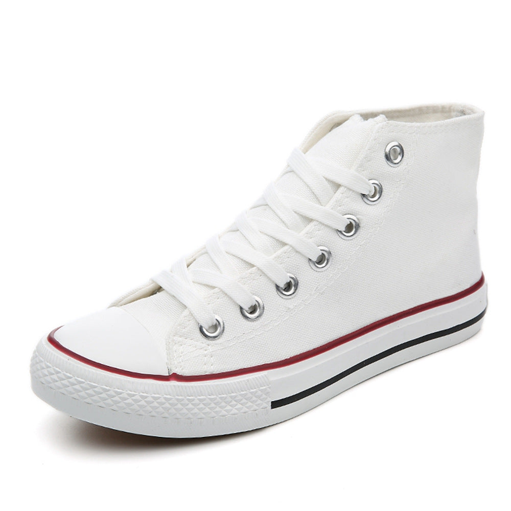 High-top Canvas Pure Color Shoes For Women