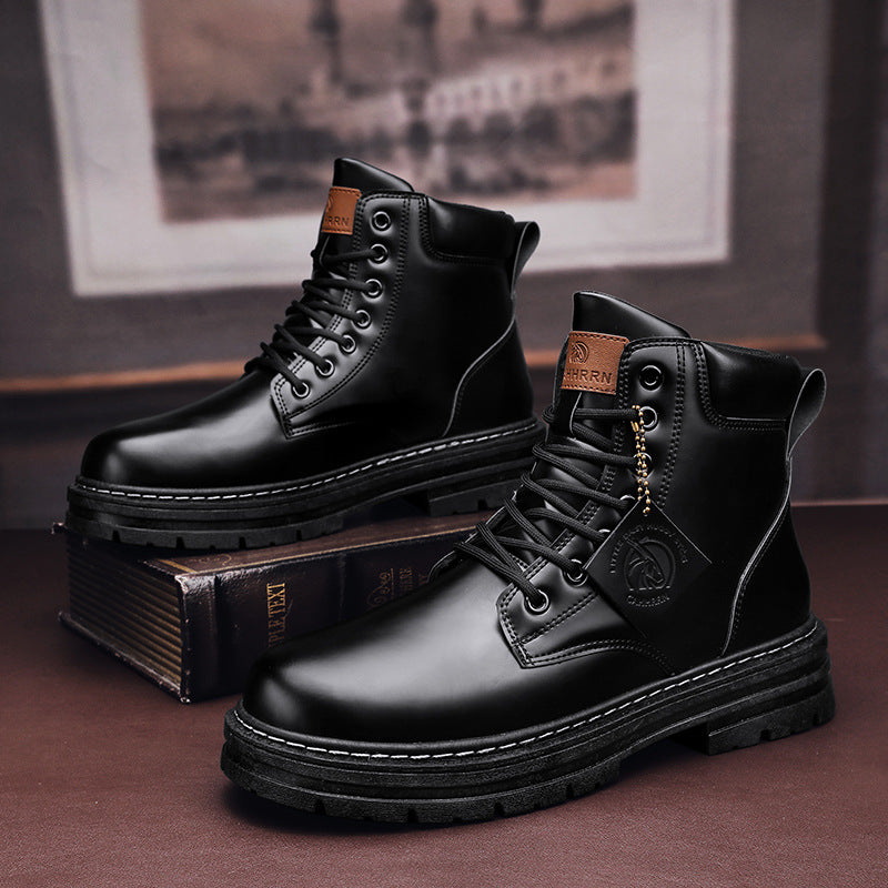 Plus Size Vintage Leather Worker Boot